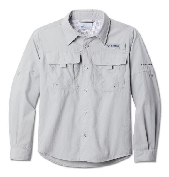 Columbia PFG Bonehead Shirts Grey For Boys NZ35970 New Zealand